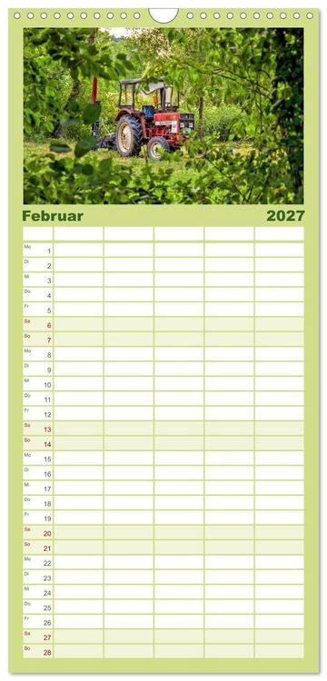 Produktbild: Familienplaner 2027 - Landmaschinen im Dornr&ouml;schenschlaf mit 5 Spalten (Wandkalender, 21 x 45 cm) CALVENDO
