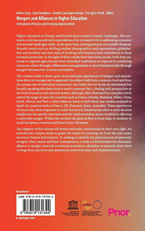 Produktbild: Mergers and Alliances in Higher Education