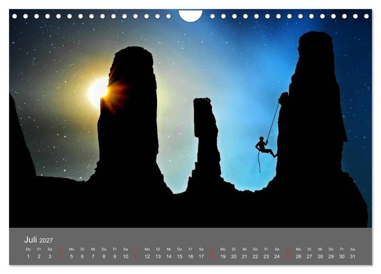 Produktbild: Bergsteigen - Extremsport am Limit (Wandkalender 2027 DIN A4 quer), CALVENDO Monatskalender