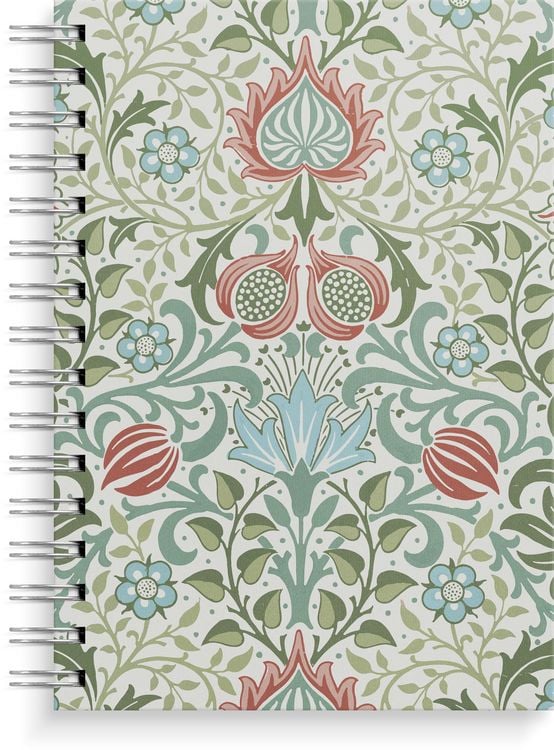 Produktbild: Burde Notizbuch A5 blue/green flowers