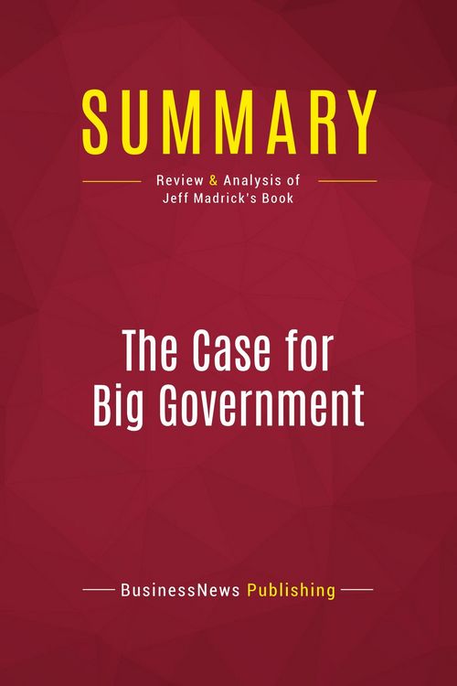 Produktbild: Summary: The Case for Big Government