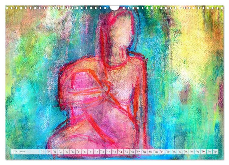 Produktbild: Yin Yoga Art - K&uuml;nstlerische Darstellung von Yin Yoga Asanas (Wandkalender 2026 DIN A3 quer), CALVENDO Monatskalender