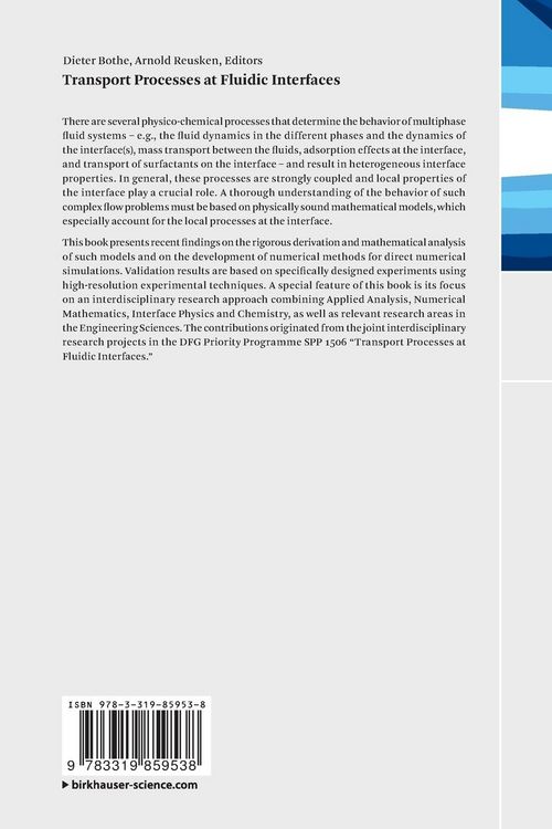 Produktbild: Transport Processes at Fluidic Interfaces