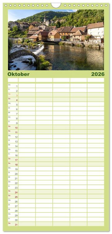 Produktbild: Familienplaner 2026 - Frankreich - Franche-Comt&eacute; mit 5 Spalten (Wandkalender, 21 x 45 cm) CALVENDO