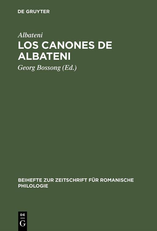 Produktbild: Los canones de Albateni