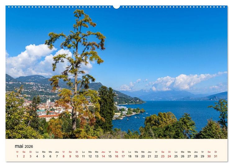 Produktbild: Coup d'&oelig;il sur le Lac Majeur (Calendrier mural 2026 DIN A2 vertical) calendrier de bureau