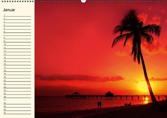 Produktbild: Immerw&auml;hrender Geburtstagskalender &ndash; Beautiful Sunsets (Wandkalender immerw&auml;hrend DIN A2 quer)