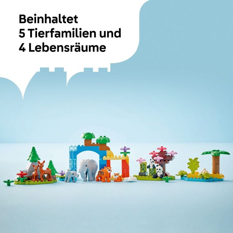 LEGO DUPLO Town Wildtier-Familien 3-in-1-Set, Lernspielzeug 10446