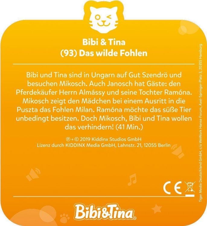 Produktbild: tigercard - Bibi & Tina - Folge 93: Das wilde Fohlen