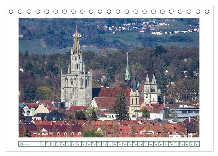 Produktbild: Konstanz - die gr&ouml;&szlig;te Stadt am Bodensee (Tischkalender 2026 DIN A5 quer), CALVENDO Monatskalender