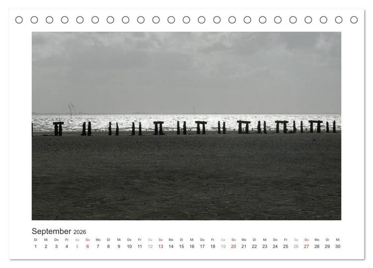 Produktbild: Wangerooge. Der Charme des Ostanlegers (Tischkalender 2026 DIN A5 quer), CALVENDO Monatskalender