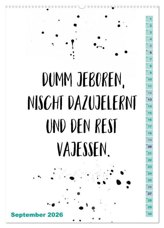 Produktbild: BERLINERISCH Lustige Spr&uuml;che (hochwertiger Premium Wandkalender 2026 DIN A2 hoch), Kunstdruck in Hochglanz