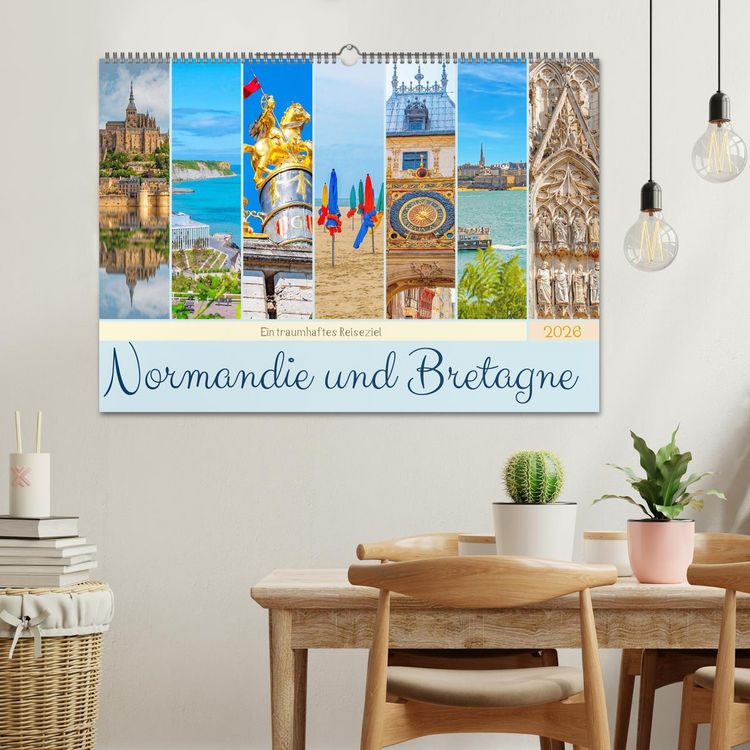 Produktbild: Ein traumhaftes Reiseziel - Normandie und Bretagne (Wandkalender 2026 DIN A2 quer), CALVENDO Monatskalender