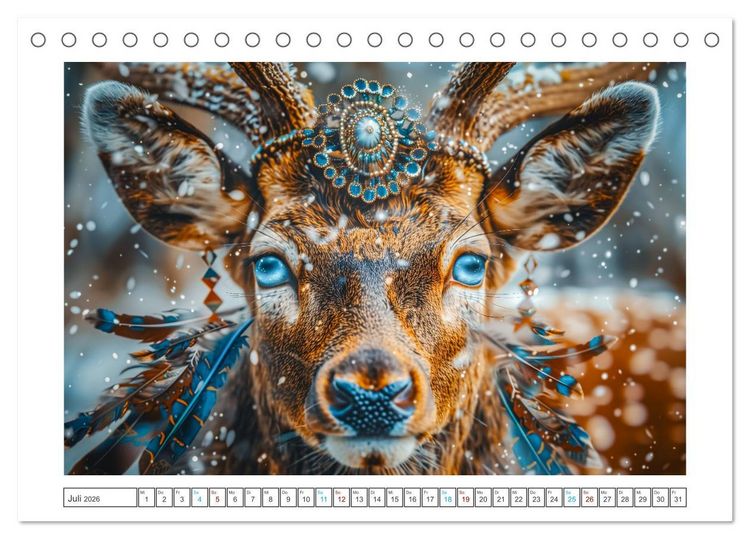 Produktbild: Tierische Schamanen (Tischkalender 2026 DIN A5 quer), CALVENDO Monatskalender