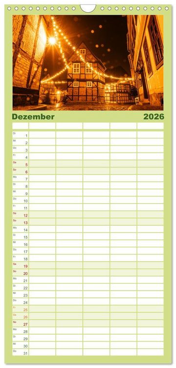 Produktbild: Familienplaner 2026 - Der Harz - eine geheimnisvolle Welt mit 5 Spalten (Wandkalender, 21 x 45 cm) CALVENDO