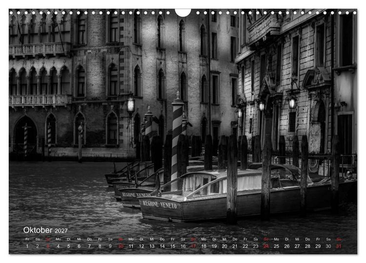 Produktbild: Venedig - Licht und Schatten (Wandkalender 2027 DIN A3 quer), CALVENDO Monatskalender