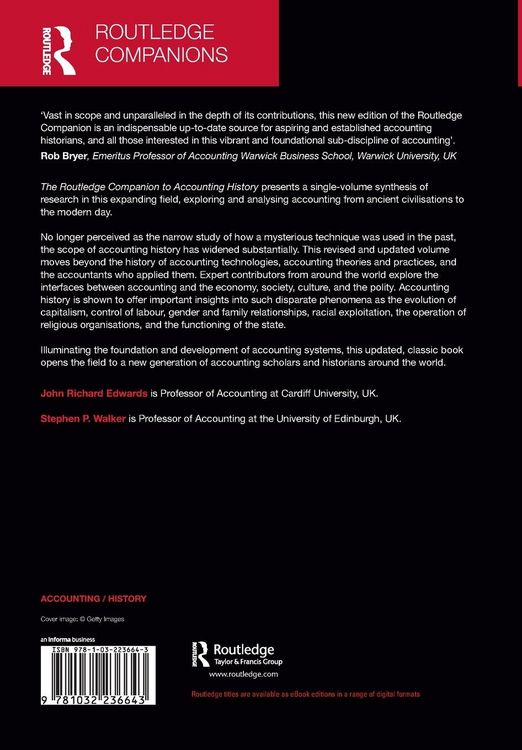 Produktbild: The Routledge Companion to Accounting History