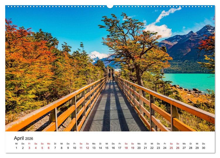 Produktbild: Patagonien, Los Glaciares Nationalpark: Perito Moreno Gletscher (Wandkalender 2026 DIN A2 quer), CALVENDO Monatskalender