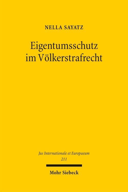 Produktbild: Eigentumsschutz im V&ouml;lkerstrafrecht