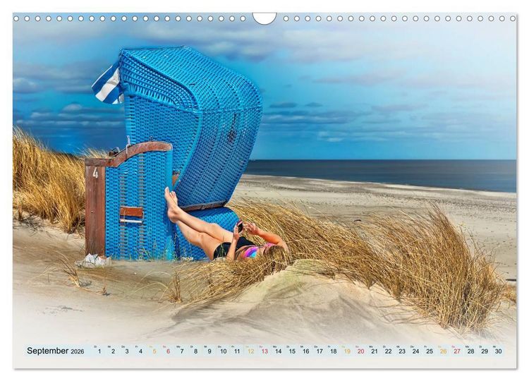Produktbild: Strandvergn&uuml;gen - an Nordsee und Ostsee (Wandkalender 2026 DIN A3 quer), CALVENDO Monatskalender