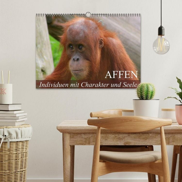 Produktbild: Affen - Individuen mit Charakter und Seele (Wandkalender 2026 DIN A3 quer), CALVENDO Monatskalender