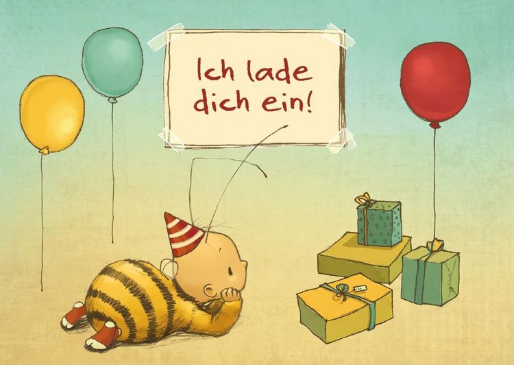 Produktbild: Die kleine Hummel Bommel &ndash; Einladungskarten