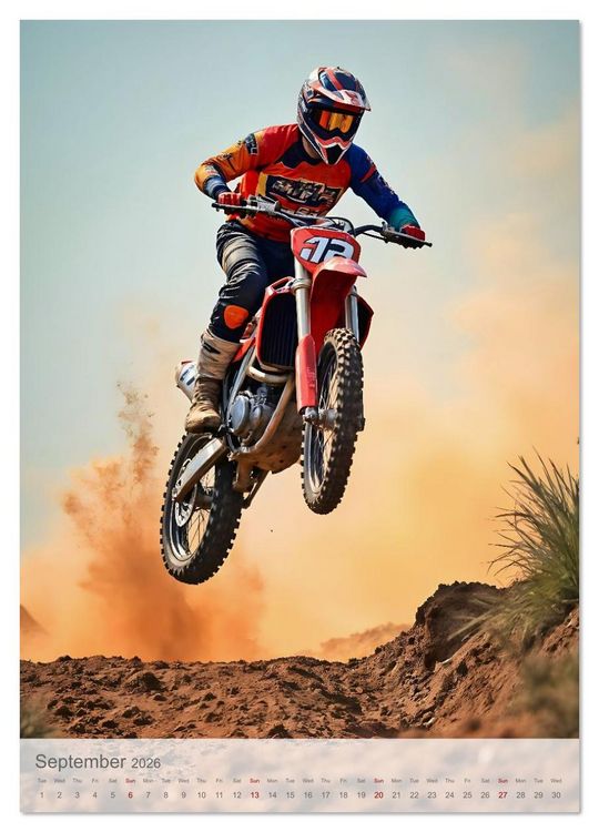 Produktbild: Born to Jump - Extreme motocross with adrenaline and dust (Wall Calendar 2026 DIN A4 portrait), CALVENDO 12 Month Wall Calendar