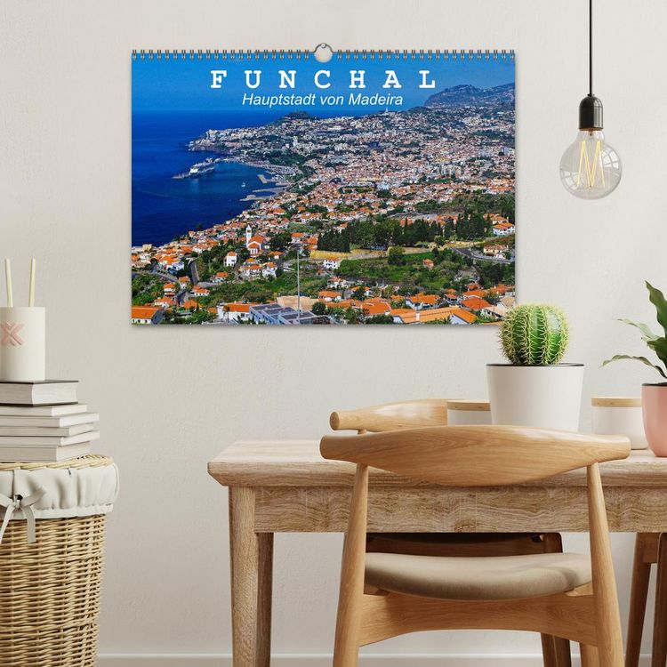 Produktbild: Funchal - Die Hauptstadt von Madeira (Wandkalender 2026 DIN A3 quer), CALVENDO Monatskalender