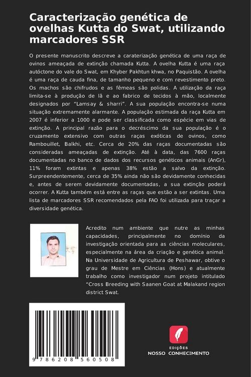 Produktbild: Caracteriza&ccedil;&atilde;o gen&eacute;tica de ovelhas Kutta do Swat, utilizando marcadores SSR