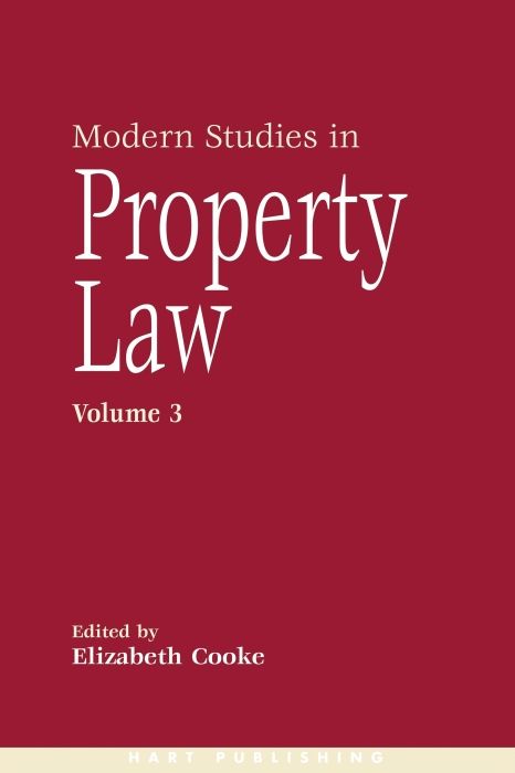 Produktbild: Modern Studies in Property Law - Volume 3