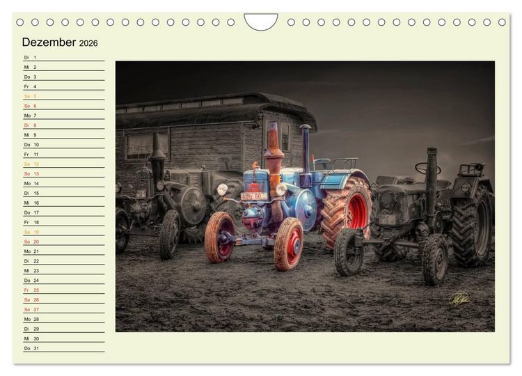 Produktbild: Traktoren - Oldtimer (Wandkalender 2026 DIN A4 quer), CALVENDO Monatskalender