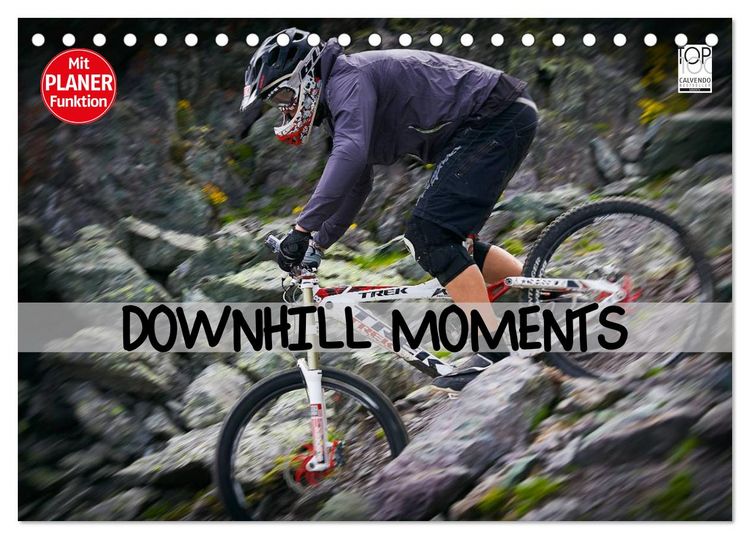Produktbild: Downhill Moments (Tischkalender 2026 DIN A5 quer), CALVENDO Monatskalender