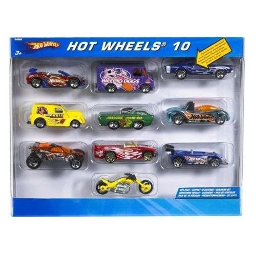 Produktbild: Hot Wheels Set mit 10Fahrzeugen im Maßstab 1:64 für Sammler und Kinder