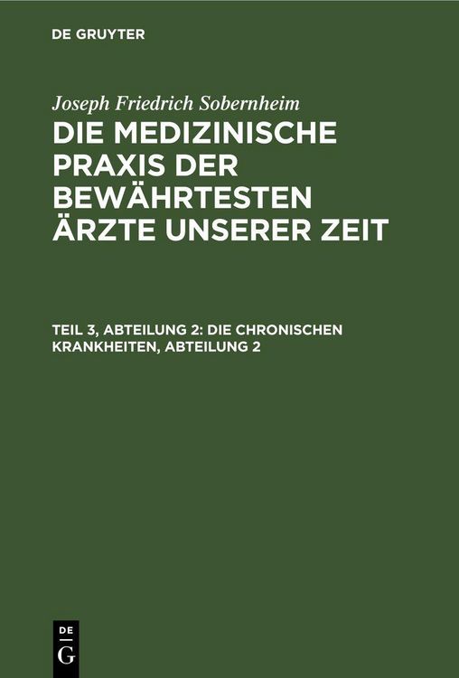 Produktbild: Die chronischen Krankheiten, Abteilung 2