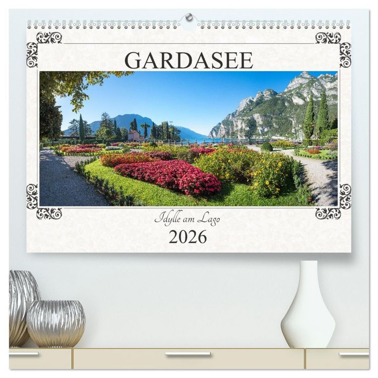 Produktbild: Gardasee - Idylle am Lago 2026 (hochwertiger Premium Wandkalender 2026 DIN A2 quer), Kunstdruck in Hochglanz