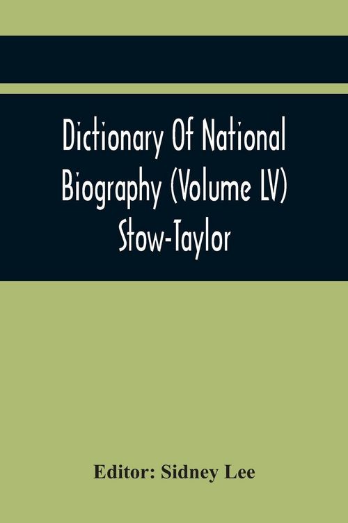 Produktbild: Dictionary Of National Biography (Volume Lv) Stow-Taylor