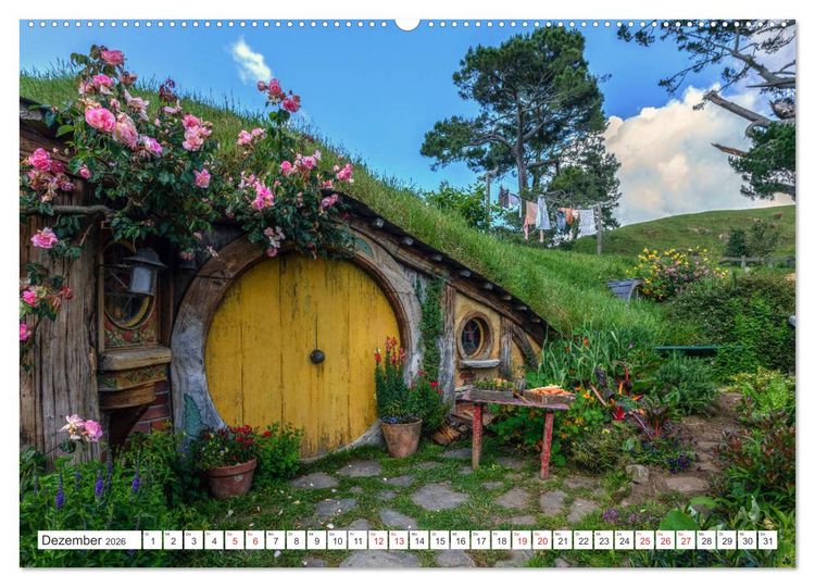 Produktbild: Neuseeland Nordinsel - Das Land der Hobbits und Vulkane (hochwertiger Premium Wandkalender 2026 DIN A2 quer), Kunstdruck in Hochglanz