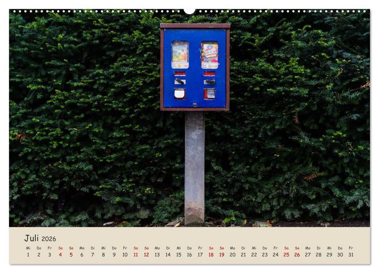 Produktbild: Kaugummiautomaten (hochwertiger Premium Wandkalender 2026 DIN A2 quer), Kunstdruck in Hochglanz