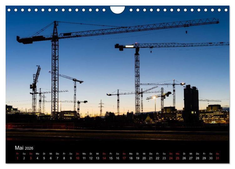 Produktbild: Baustellen (Wandkalender 2026 DIN A4 quer), CALVENDO Monatskalender