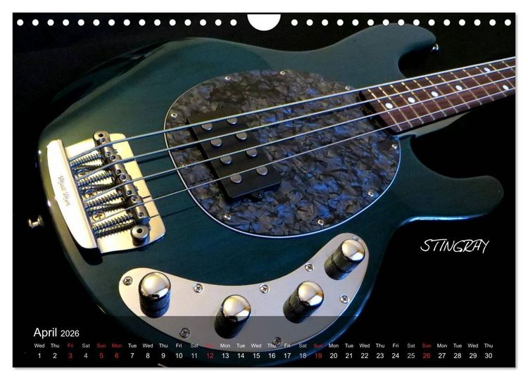 Produktbild: ROCK GUITARS put into the spotlight (Wall Calendar 2026 DIN A4 landscape), CALVENDO 12 Month Wall Calendar