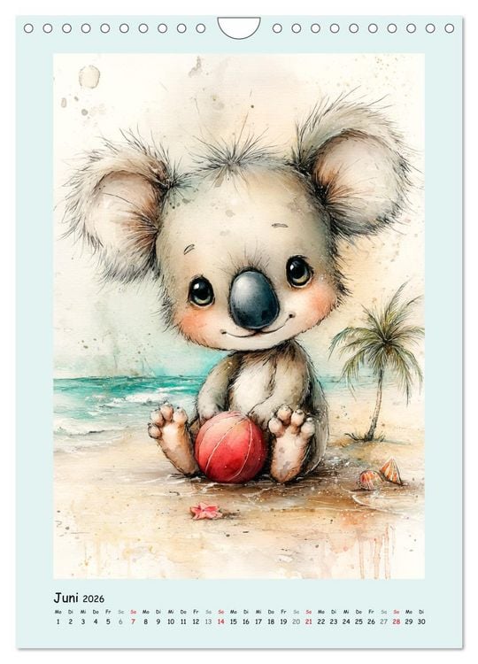 Produktbild: Koala-Abenteuer. Bezaubernde Aquarell-Momente (Wandkalender 2026 DIN A4 hoch), CALVENDO Monatskalender