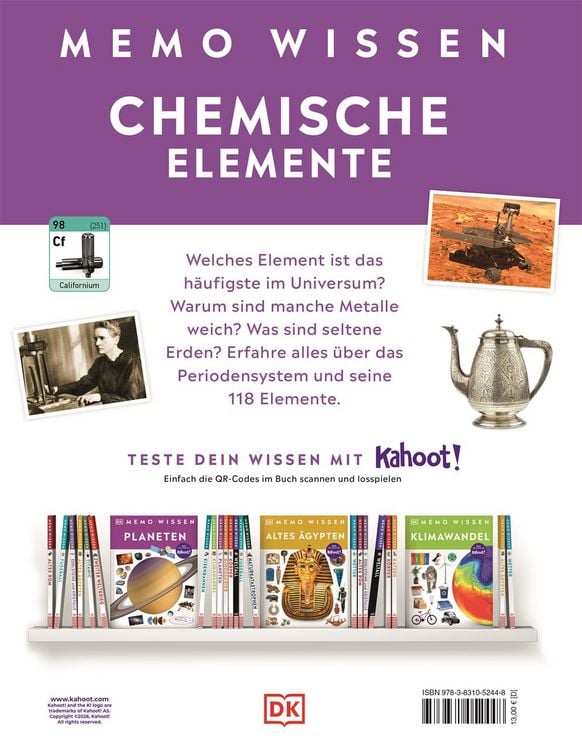 Produktbild: Memo Wissen. Chemische Elemente