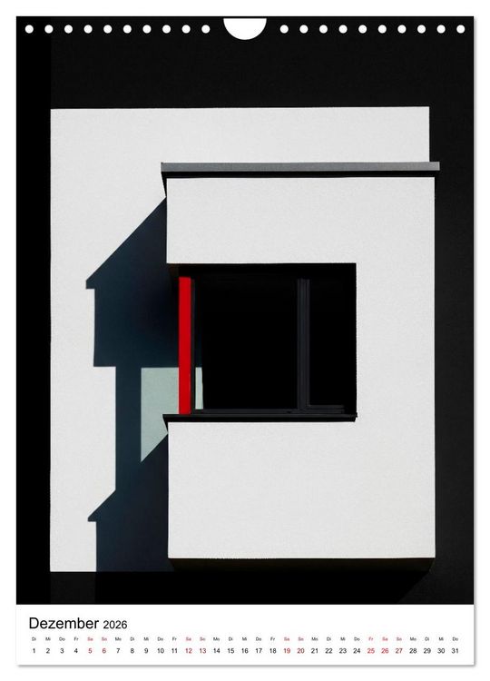 Produktbild: Fassaden-Architektur im Stil des BAUHAUS (Wandkalender 2026 DIN A4 hoch), CALVENDO Monatskalender