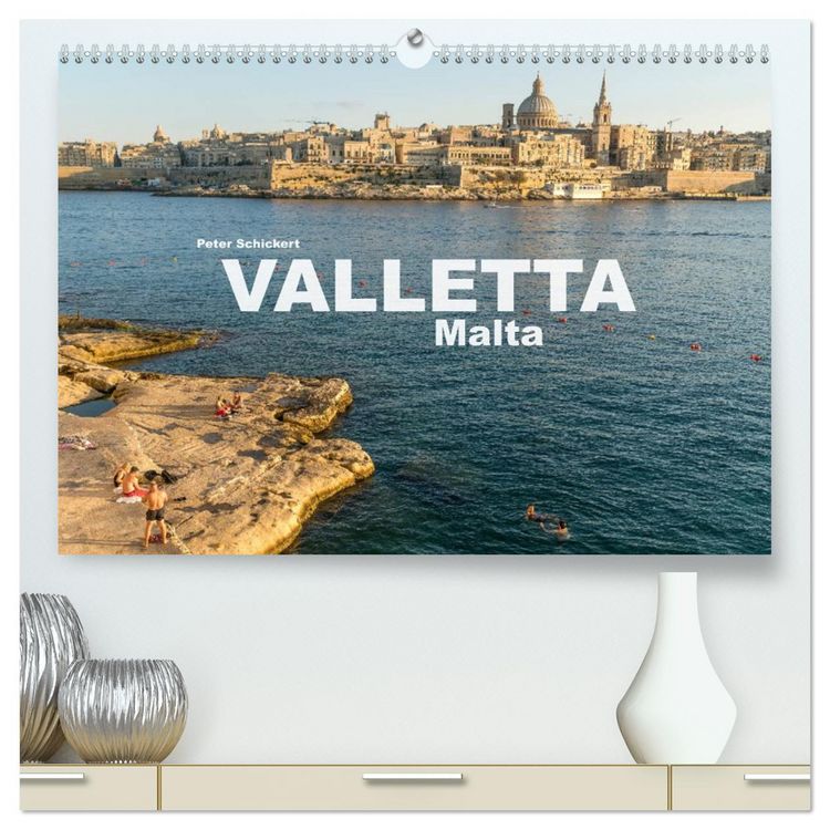 Produktbild: Valletta - Malta (hochwertiger Premium Wandkalender 2026 DIN A2 quer), Kunstdruck in Hochglanz