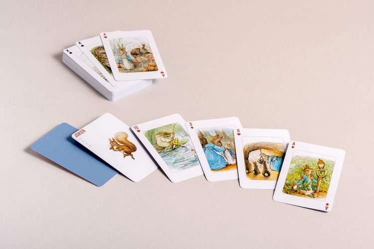 Produktbild: Kartenspiel Beatrix Potter. 54 Spielkarten mit 53 Motiven von Peter Hase und seinen Freunden