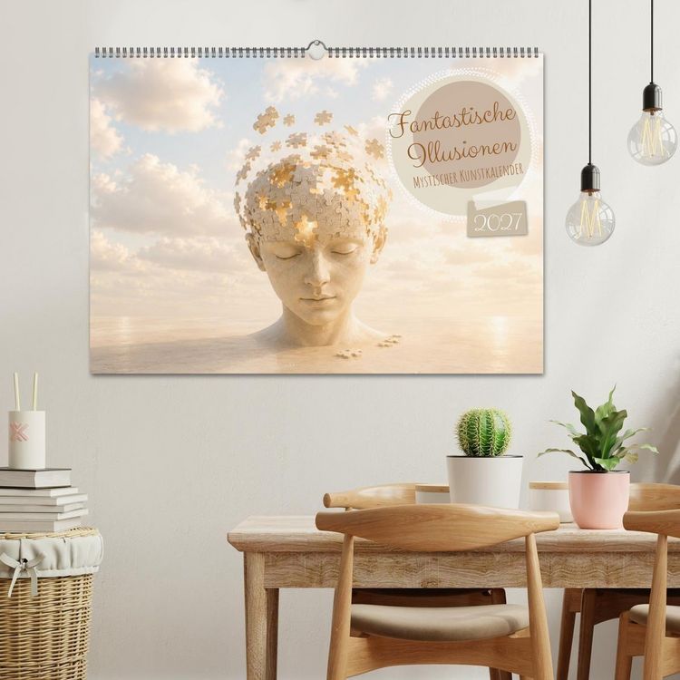 Produktbild: Fantastische Illusionen - Mystischer Kunstkalender (Wandkalender 2027 DIN A2 quer), CALVENDO Monatskalender