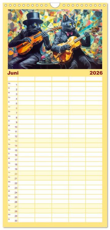 Produktbild: Familienplaner 2026 - Zirkusfantasien - Bezaubernd fremdartig mit 5 Spalten (Wandkalender, 21 x 45 cm) CALVENDO