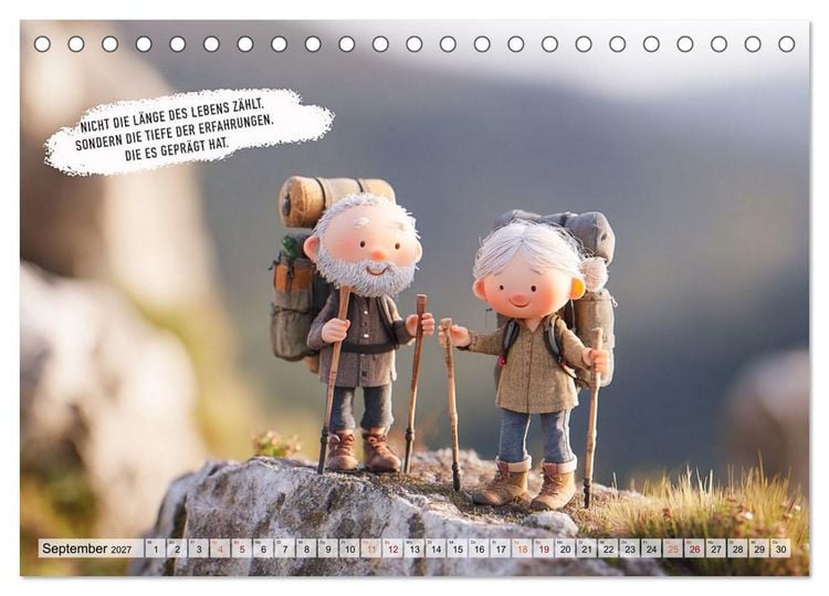Produktbild: Oma und Opa - Spr&uuml;che &uuml;ber das Alter (Tischkalender 2027 DIN A5 quer), CALVENDO Monatskalender