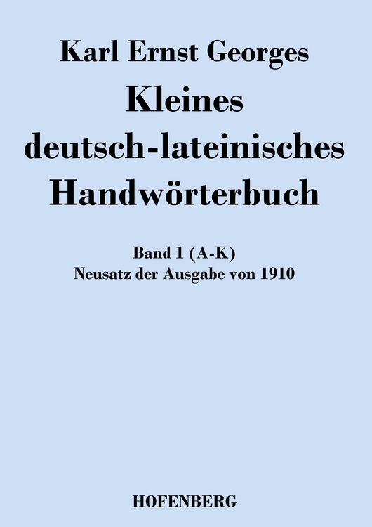 Produktbild: Kleines deutsch-lateinisches Handw&ouml;rterbuch