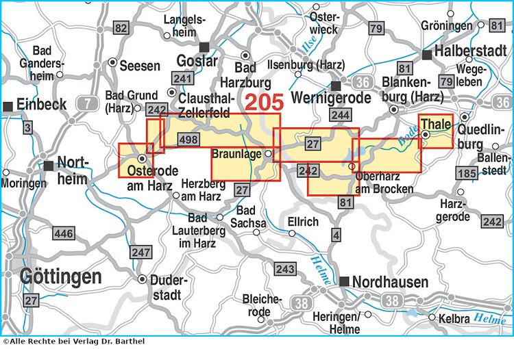 Produktbild: Harzer-Hexen-Stieg Radwander- und Wanderkarte 1 : 30 000